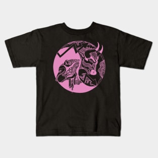 Light Pink Bull and Bear Kids T-Shirt